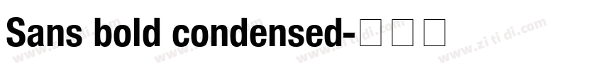 Sans bold condensed字体转换